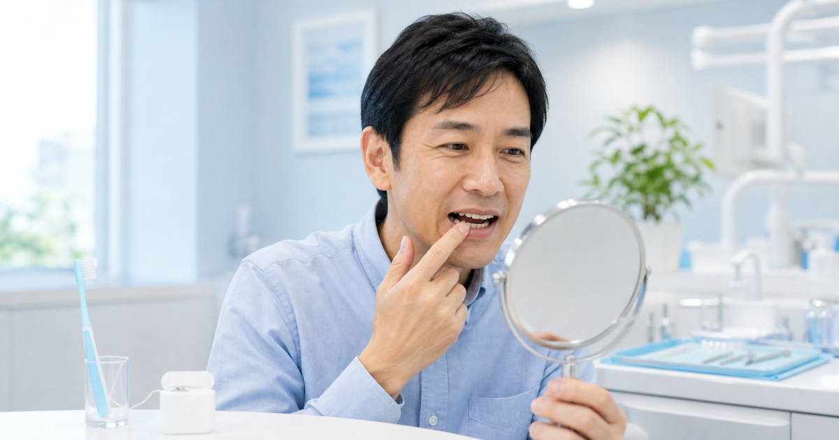 40代で歯を失う前に！歯周病のセルフチェックと守る予防法