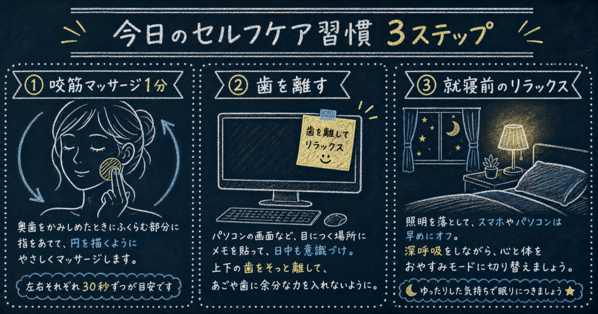 集中時や起床時の「顎の重だるさ」を引き起こす無意識の食いしばり（TCH）とは